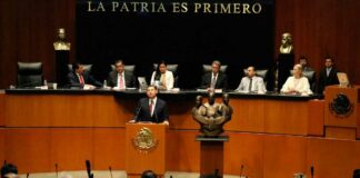 Armenta acude a develación de letras doradas en Senado de la República Armenta