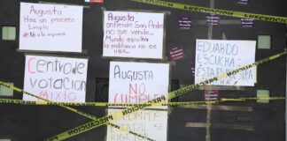 Militantes del PAN protestan por presunta imposición de candidatura a alcaldía de San Andrés Cholula Cholula