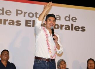 Lalo Rivera atestigua el compromiso de la estructura panista en Teopantlán