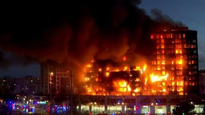 Incendio en Valencia