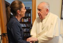 Sheinbaum se reúne con el Papa Francisco en El Vaticano