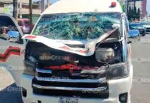 Accidente deja cinco lesionados en Bulevar Hermanos Serdán Accidente