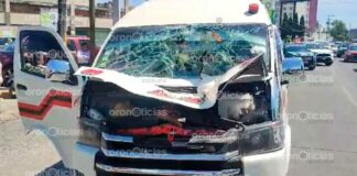 Accidente deja cinco lesionados en Bulevar Hermanos Serdán Accidente