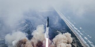 SpaceX lanza su tercer prueba del cohete Starship, el más grande del mundo