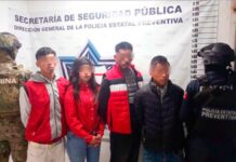 Integrantes de banda que roba vehículos y camiones son detenidos en Ahuazotepec Integrantes