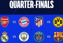 Así se jugarán los cuartos de final de la Champions League UEFA