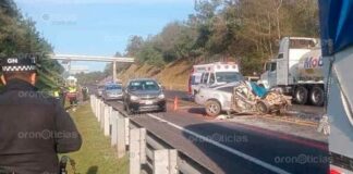 Choque frontal deja una persona muerta y varios lesionados en la México-Tuxpan frontal