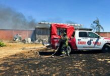 Controlan incendio en terreno del Hospital General de Tepeaca incendio