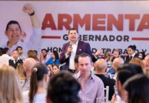 Seguridad, pilar para incentivar la inversión, coincide Armenta con empresarios Armenta