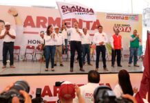 Conectividad carretera y apoyo a productores, asegura Armenta en el Seco Armenta