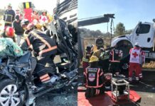 Dos muertos y seis heridos deja carambola en la Amozoc-Perote