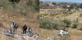 Volcadura en autopista Siglo XXI deja un muerto y un herido