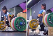 Niña atleta sorprende al levantar discos de 75 kilos Niña