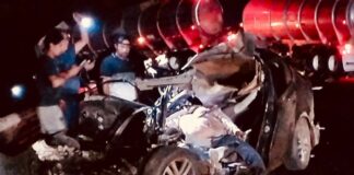 Dos muertos en la México-Tuxpan deja choque de pipa