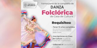 Casa de Cultura de Atlixco invita a formar parte de Compañía de Danza Folclórica Atlixco
