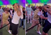 ‘Canelo’ Álvarez da un gancho en el hígado a joven para “cumplir su sueño” Canelo