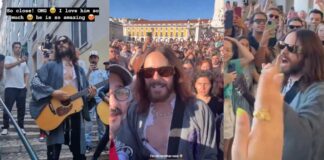Jared Leto da concierto sorpresa en las calles de Lisboa