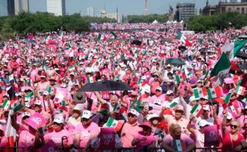 Marea Rosa se manifiesta en Zócalo de la Ciudad de México Marea Rosa