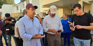 Sergio Salomón recorre Francisco I. Madero, colonia afectada por granizada Sergio Salomón