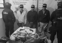 Aseguran en Texmelucan a tres hombres con arma de fuego y presunta droga Texmelucan