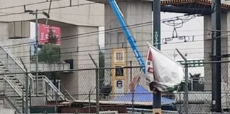 Cae estructura en obras del trolebús elevado en Iztapalapa; hay un muerto