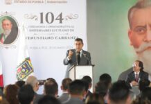 Sergio Salomón encabeza aniversario luctuoso de Venustiano Carranza