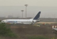 Avión se sale de la pista en Senegal; hay 11 heridos