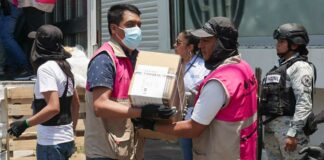 Llega a Puebla material electoral para 10 distritos material