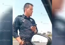 ¡Captado en video! Policía golpea a automovilista por negarle “mordida” en Amozoc Policía