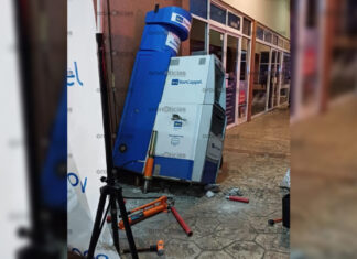 Intentan robar cajero automático en Puebla; se dieron a la fuga