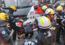 Adulta mayor es atropellada por microbús en Centro Histórico de Puebla
