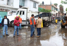 Ariadna Ayala encabeza trabajos tras daños ocasionados por fuertes lluvias