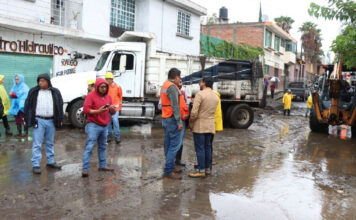 Ariadna Ayala encabeza trabajos tras daños ocasionados por fuertes lluvias