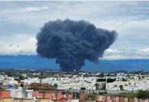 Se registra fuerte incendio en Chipilo