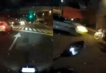 VIDEO: Conductor se brinca el rojo y atropella a motociclista en Puebla