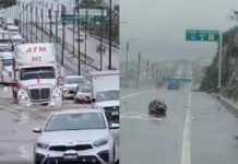 Lluvias causan deslave e inundaciones en Periférico Ecológico