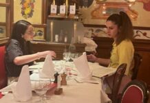 Captan a Ana Guevara en lujoso restaurante en París