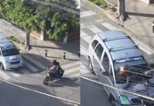 Motociclista es embestido por una camioneta en Puebla