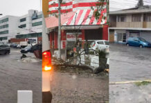 Lluvia y granizada en Puebla provocan colapso del drenaje e inundaciones