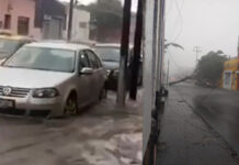 Lluvias provocan inundaciones, caos vial y caída de un árbol en Puebla capital