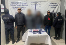 Policía de Texmelucan logra detenciones por portación ilegal de arma de fuego