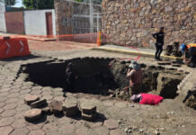 Sorprende socavón en San Andrés Cholula