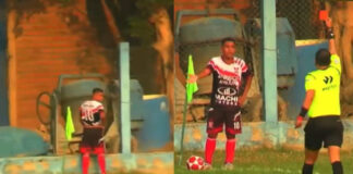 Expulsan a futbolista por orinar durante partido en Perú