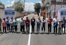 Paola Angon inaugura rehabilitación de calle en San Juan Calvario