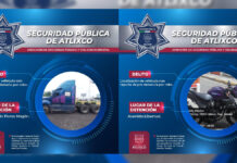 Policía de Atlixco localiza vehículos con reporte de robo