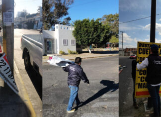 Ayuntamiento de Puebla retira publicidad irregular