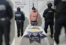SSP Texmelucan detiene a sujeto con arma de fuego y probable droga
