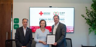 CIRT Puebla-Tlaxcala firma convenio con la Cruz Roja Mexicana
