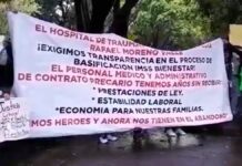 Personal de salud protesta en Avenida Reforma; piden mejoras laborales