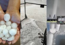 Cae fuerte granizada en Puebla capital